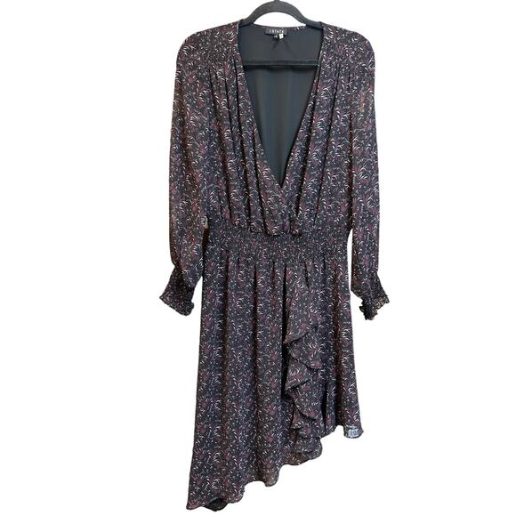 1. State  Floral Asymmetrical Hem Polished Nomad Color Dress Size large NWT - Picture 1 of 15